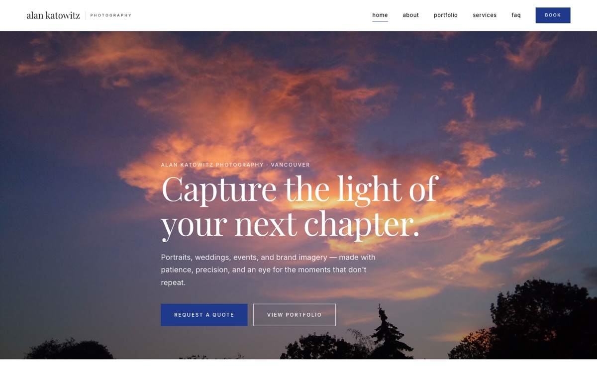 Alan Katowitz Photography website designed and built by Alejandro Arce