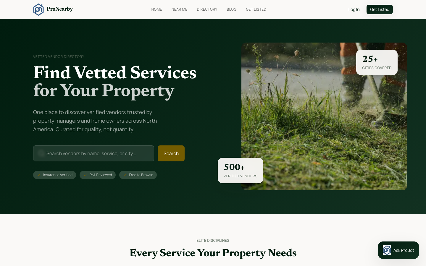 ProNearby — local trades directory