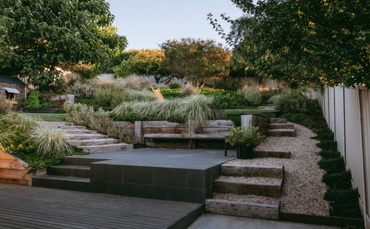 Custom pergola and deck construction by Sylvita Landscaping