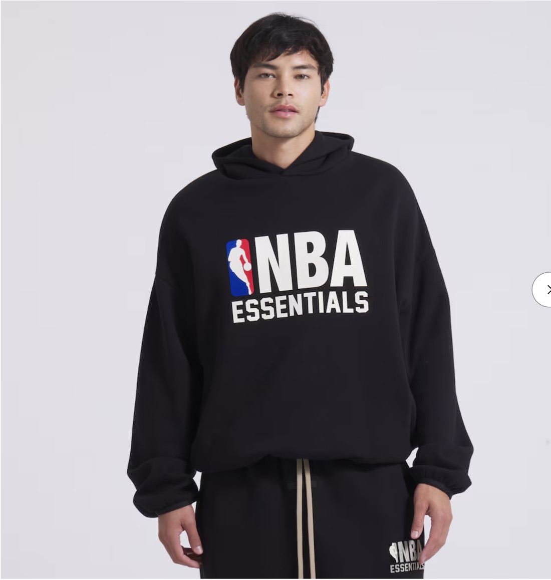 Oversized black NBA Essentials hoodie